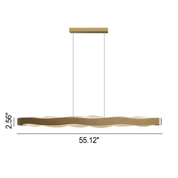 Modern Luxury Stainless Steel Long Bar Acrylic LED Chandelier - Image 14
