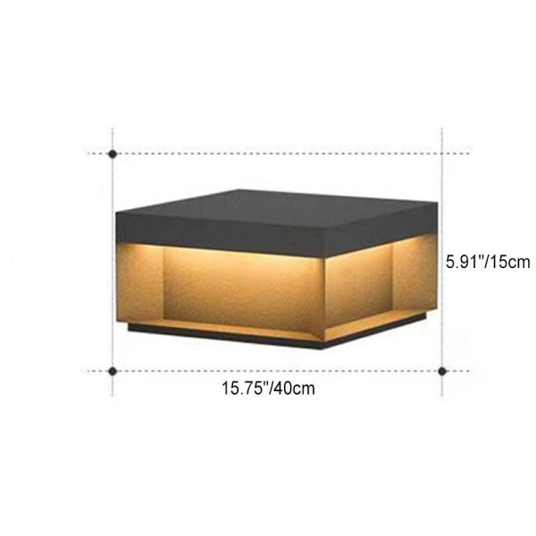 Solar Modern Simple Glass Cuboid LED Outdoor Landscape Light - Image 8