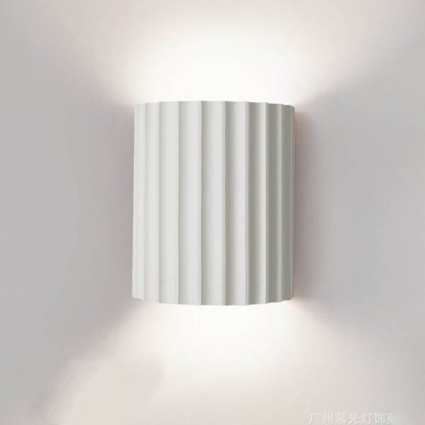 Macaron Resin Striped Half Cylinder 1-Light Wall Sconce Lamp - Image 17
