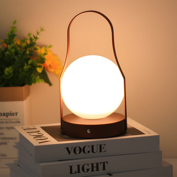 Touch Rechargeable LED Brass Portable Cordless Lantern Table Lamp - Image 2