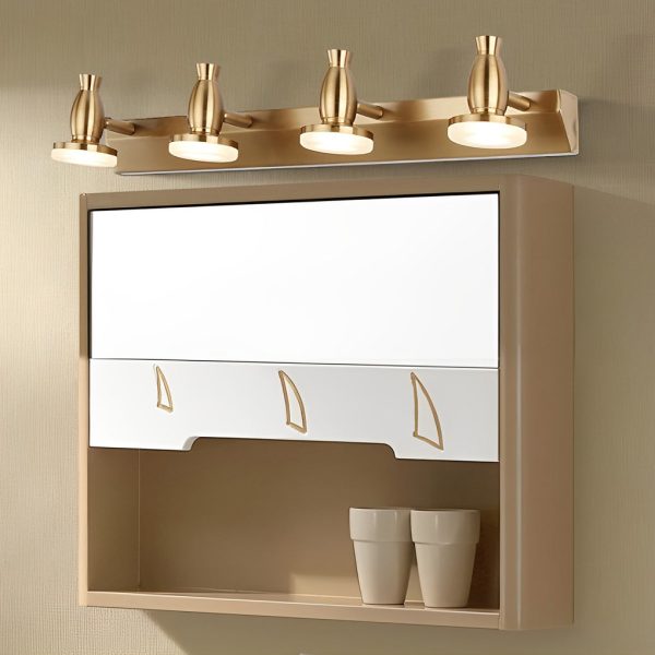 Adjustable Gold Bathroom Vanity Light with 180?? Rotatable Heads - 3/4 Light LED Fixture - Image 3