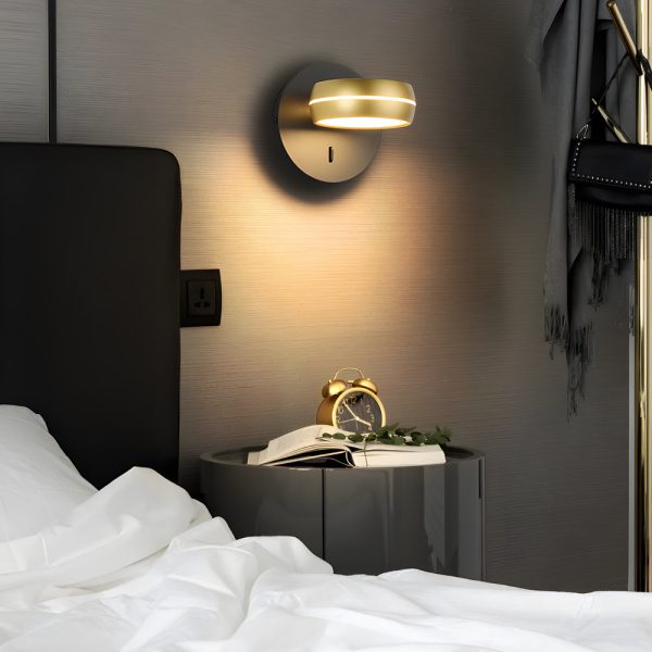 Round 6W LED Wall Sconce Rotatable Bedside Lamp - Image 3