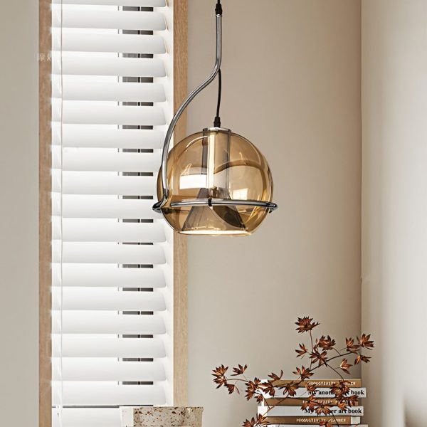Creative Ball-shaped Glass Modern Pendant Light Hanging Lamp Island Lights - Image 2