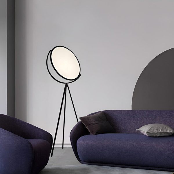 Black Metal and Rotating LED Tripod Floor Lamp - Image 3