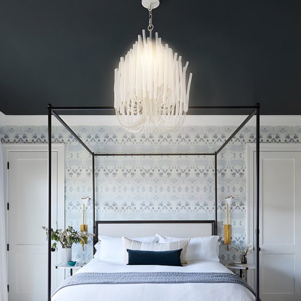 Whitewashed Wood Tilda Chandelier Large Hanging Ceiling Light - Image 5