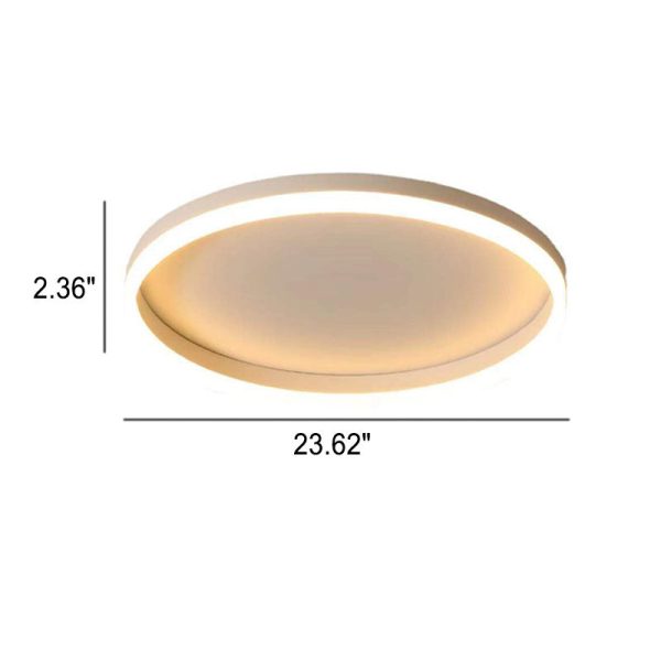 Nordic Minimalist Circle Ring Iron Acrylic LED Flush Mount Ceiling Light - Image 11