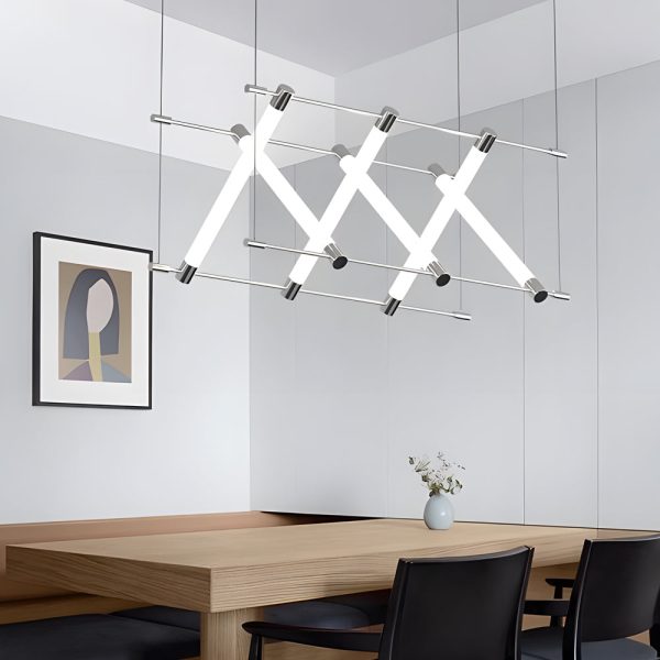 6/12-Light Acrylic Tube Geometric Long Designer LED Island Pendant Light - Image 2