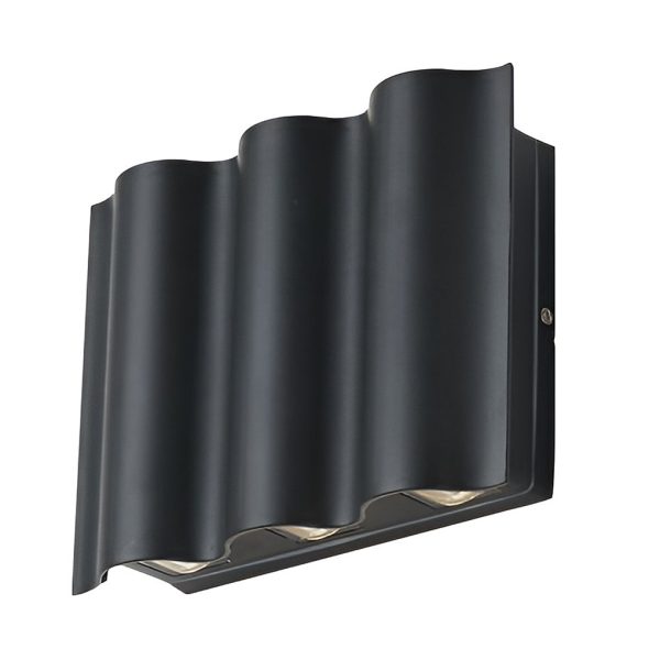 Arc Waterproof Wave Wall Sconces Outdoor Cool LED Up and Down Wall Mounted Lights - Image 10