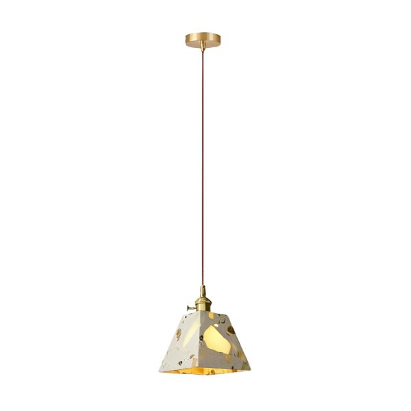 Retro Creative Terrazzo Concrete Eye Protection Nordic LED Chandelier - Image 15