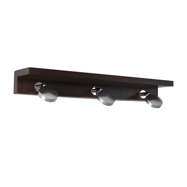 2/3-Light Wood Bathroom Vanity Light with Adjustable Iron Spotlight and Fixed Glass Shades - Image 12