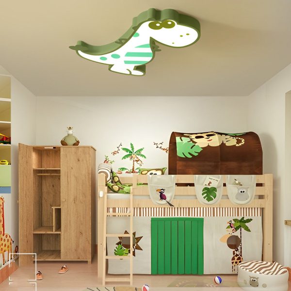 Cartoon Dinosaur Design LED Dimmable Nordic Flush Mount Ceiling Lights - Image 3