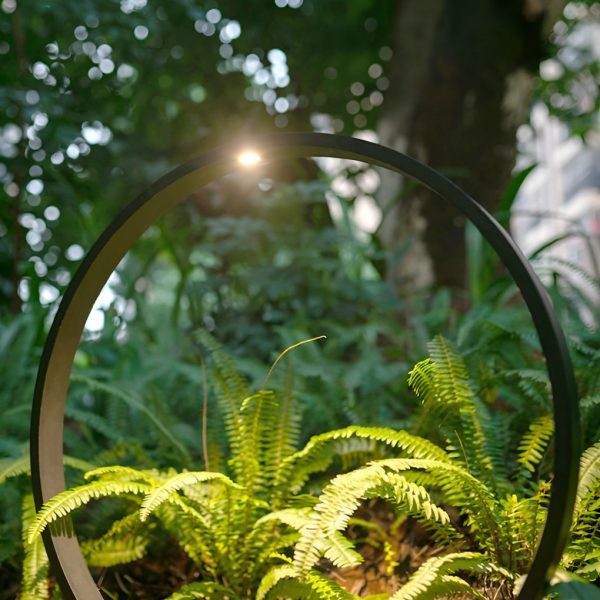 Minimalist Circle Design Waterproof LED Black Modern Pathway Lights - Image 3