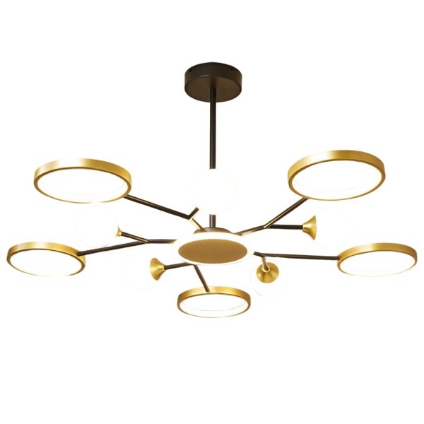6 Lights Circles LED Modern Ceiling Lights Chandelier Hanging Lamp - Image 9