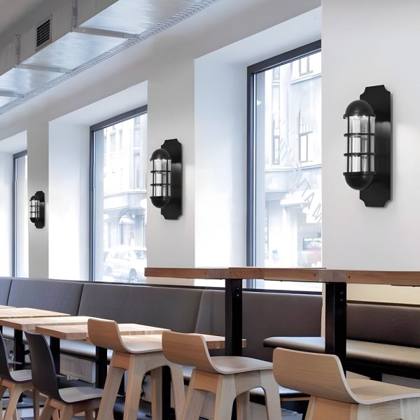 Inspired by Telephone Booth Retro Iron and Glass LED Sconce Light - Image 3