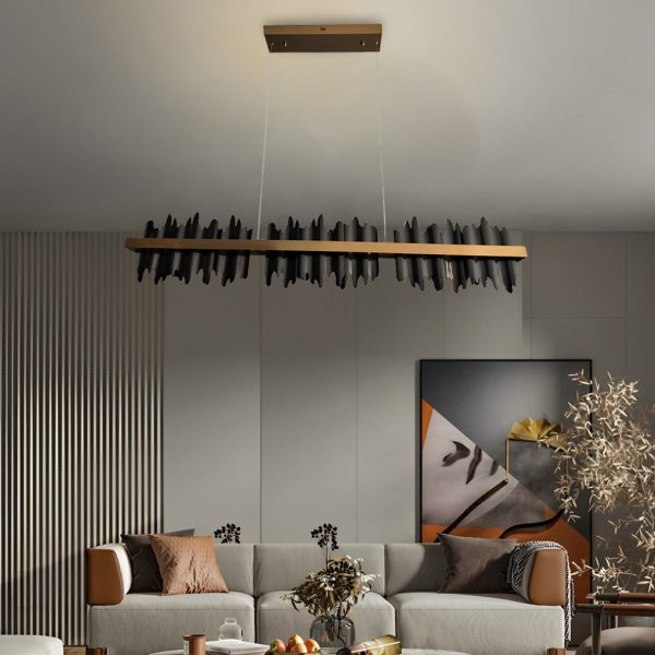 Long Strip Mountains Stepless Dimming LED Postmodern Chandelier - Image 2