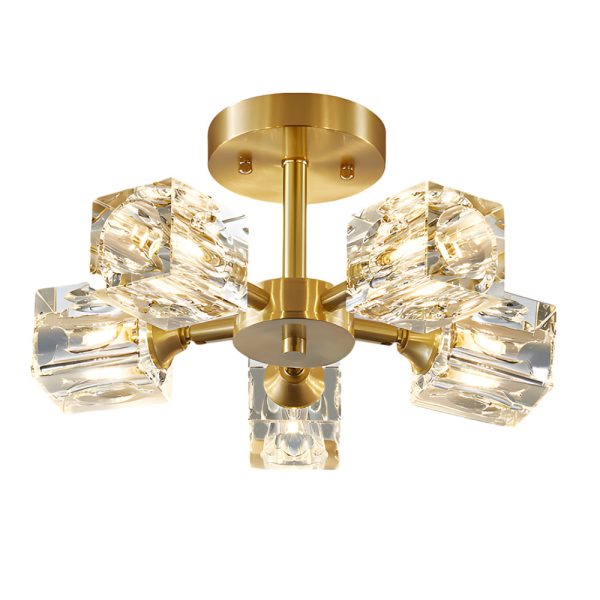 3/4/5/6-Light 180?? Adjustable Crystal Shades Ceiling Light Fixture - Image 10