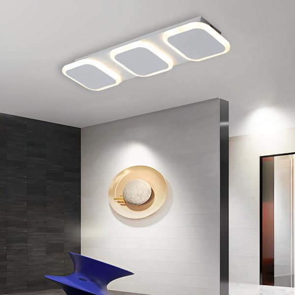 Round Square LED Modern Flush Mount Lighting Ceiling Lights Fixture - Image 3