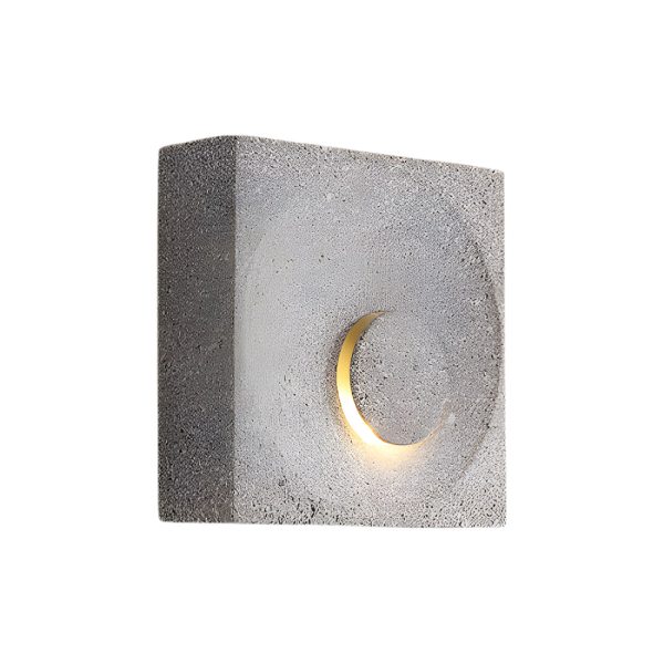 Frosted Cement Eclipse LED Wall Light - Image 13