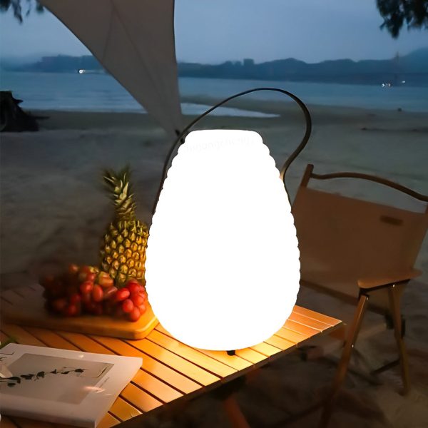 Waterproof Round LED Timing USB Rechargeable Portable Outdoor Lanterns - Image 2
