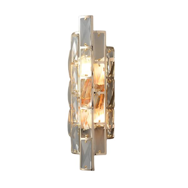 Round Rectangular Luxury Crystal Three Step Dimming Modern Wall Lamp - Image 8