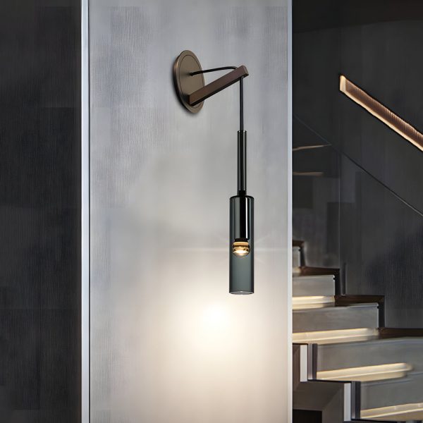 Nordic Copper Finish Wall Lights with Suspending Cord Stairway Wall Mounted Sconce - Image 3