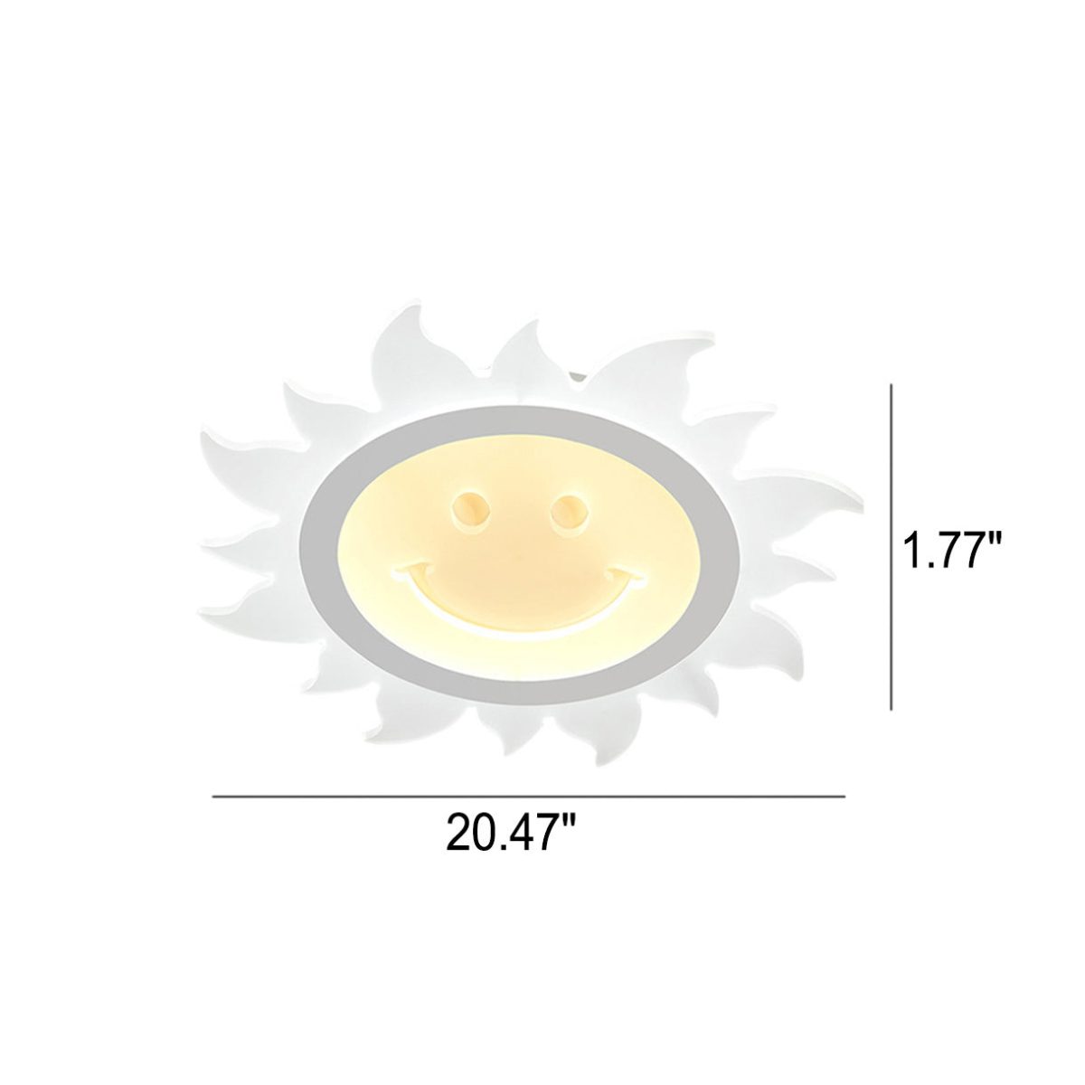 Creative Cartoon Smiley Sun LED Flush Mount Ceiling Light - Image 10