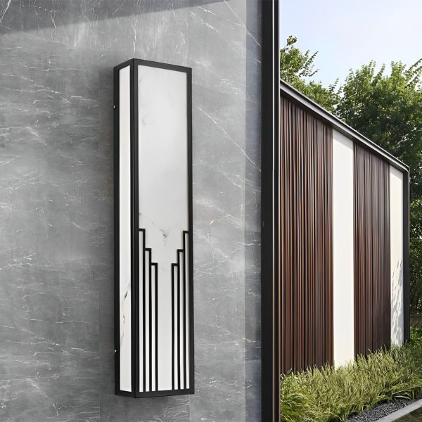 Strip Rectangular Resin Waterproof LED Black Modern Outdoor Wall Light - Image 5