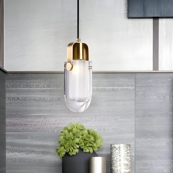 Simple Luxury Crystal Shade 3 Step Dimming Copper Modern Pendant Lights - Image 3