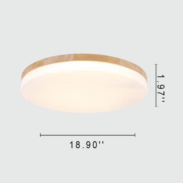 Modern Acrylic Shade Round Log LED Flush Mount Light - Image 9