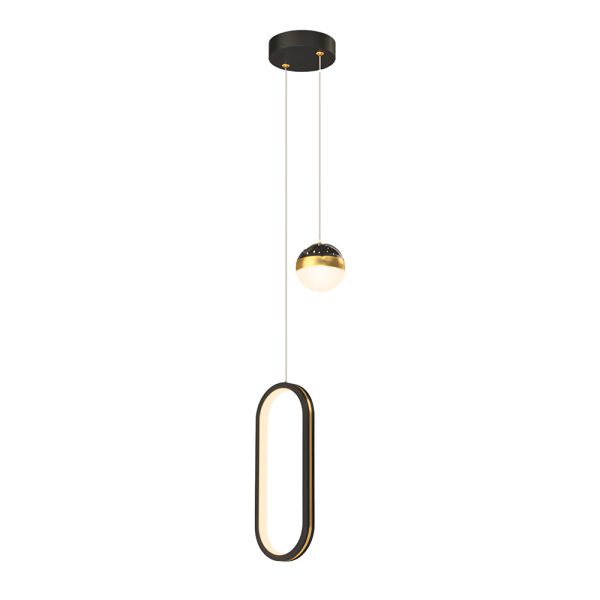 Round Oval Rings 3 Step Dimming LED Starry Projection Modern Pendant Lights - Image 7