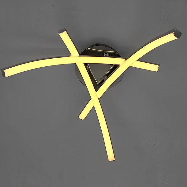 Geometric 3 Line LED Modern Ceiling Lights Flush Mount Lighting Chandelier - Image 3