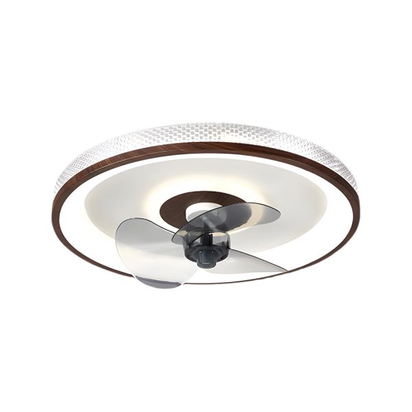 19.7-in Walnut 6-Speed Flush Mount Ceiling Fans With LED Light and Remote - Image 9