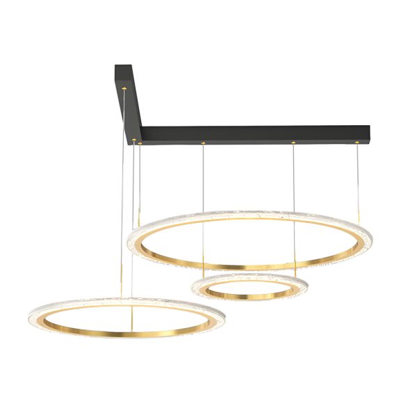 2/3 Circles Rings Three Step Dimming Minimalist Modern Ceiling Light Fixture - Image 8