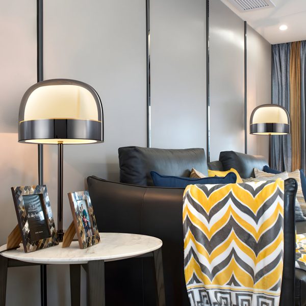Dome Shape Glass Ambient LED Table Lamp in Chrome - Image 2