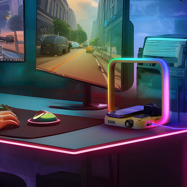 3 In 1 Touch Bedside LED Table Lamp with Wireless Charger and Timing - Image 3