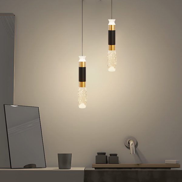 Elongated Cylindrical Aluminum 3 Step Dimming Modern LED Pendant Lights - Image 4