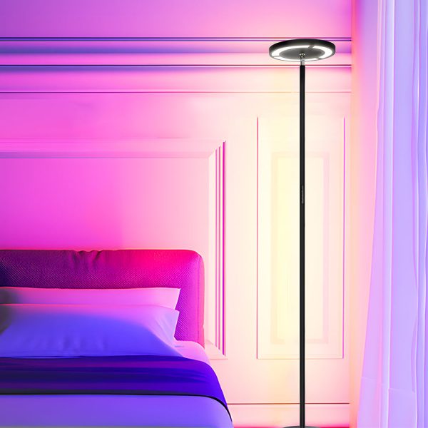 66 inch Dimmable RBG LED Torchiere Adjustable Floor Lamp - Image 4