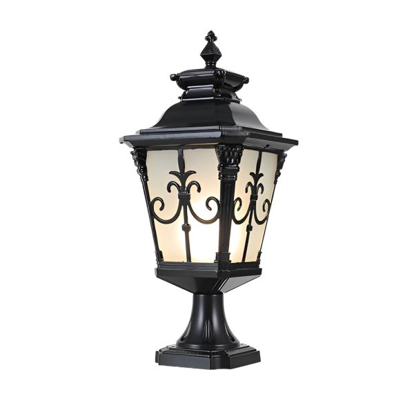 Retro Pattern Waterproof LED European Style Solar Fence Post Lights - Image 6