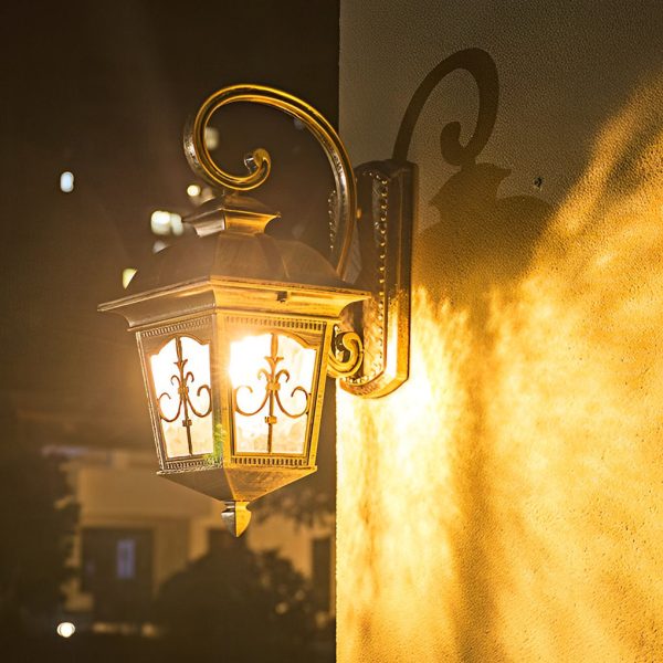 Waterproof Retro Elegant LED Glass European Style Outdoor Wall Lights - Image 4