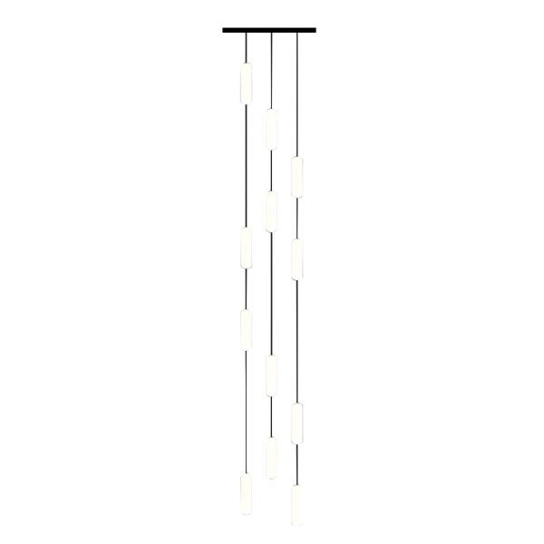 White Long Tube Multi Light Staircase Chandelier - Image 14