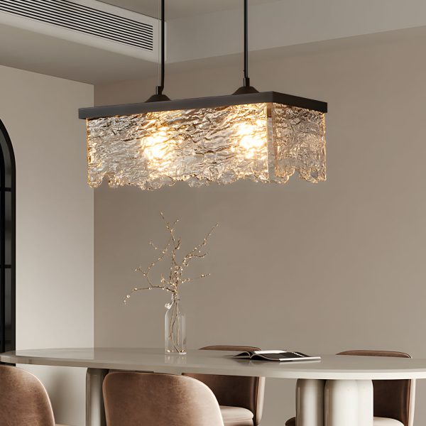 1/2-Light Glass 3 Step Dimming Chandelier Dining Room Light Fixtures - Image 2