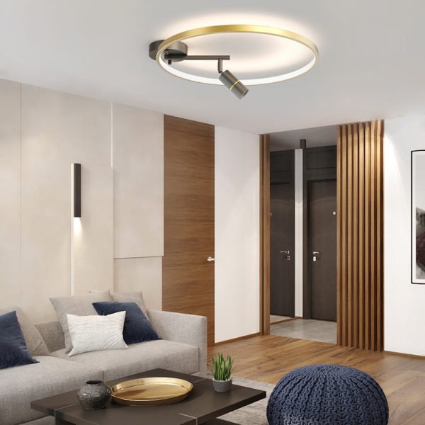 Circular with Adjustable Spotlights Three Step Dimming Modern Ceiling Lamp - Image 4