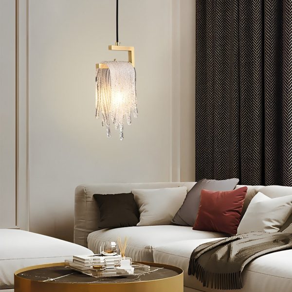Creative Handmade Glass LED Button Switch Copper Modern Pendant Lights - Image 3