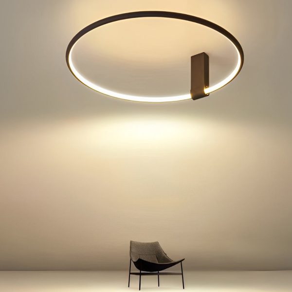 Adjustable Minimalist Round 3 Step Dimming LED Black Modern Ceiling Lights - Image 4