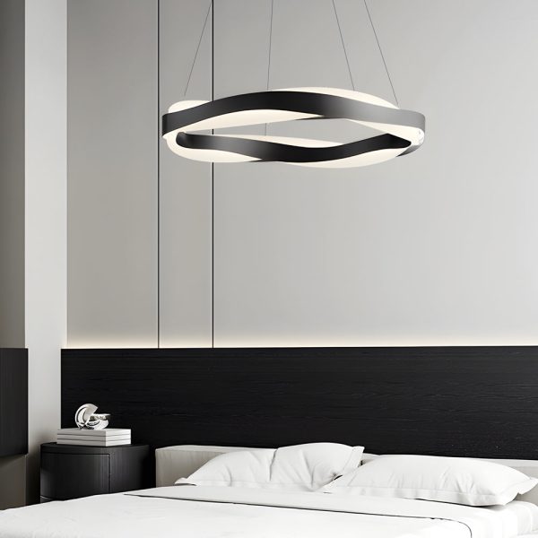 1-Light Linear Wavy Round LED Pendant Light - Image 2