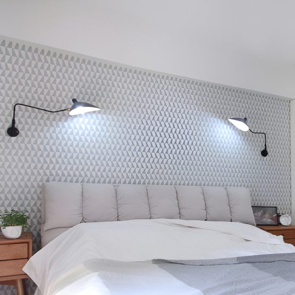 Creative Adjustable Iron Industrial Swing Arm Wall Lamp Wall Sconce Lighting - Image 2