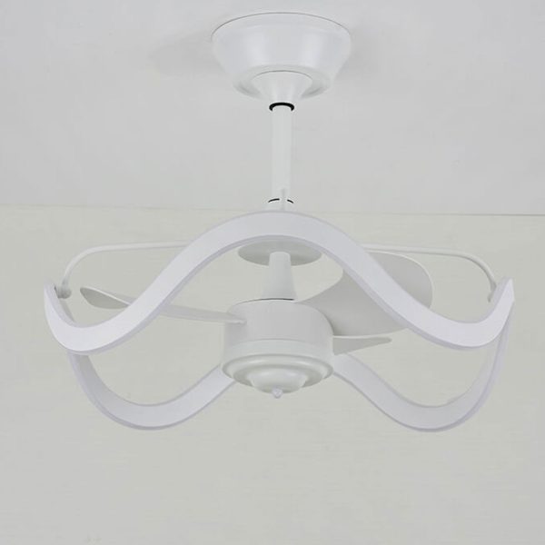 Modern Light Luxury Circular Inverter Silent Downrods Ceiling Fan Light - Image 4