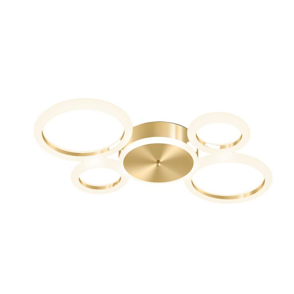 Modern Gold LED Flush Mount Rings Circle Ceiling Light Fixture - Image 11