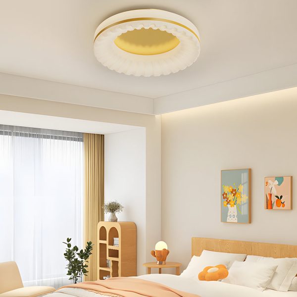 Simple Round Acrylic Three Step Dimming LED Modern Ceiling Light Fixture - Image 2