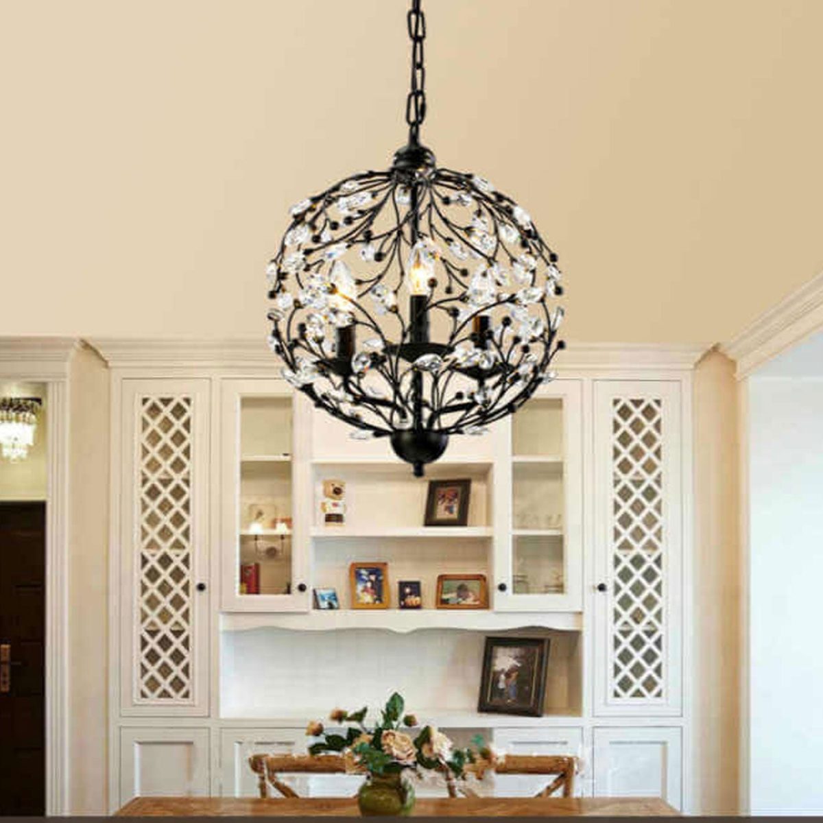 Vintage Creative Crystal Branch Design 3-Light Chandelier - Image 9